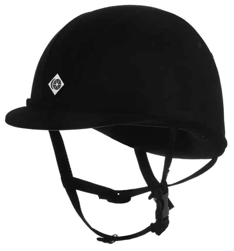 Charles Owen YR8 Suede Riding Hat Black/Black